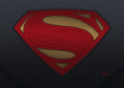Superman Glyph with Kryptonian Lettering